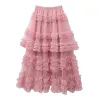 فتنورة الجنيات الجميلة تطوى على طبقة من من فباس شبكي مبسط Item Picture